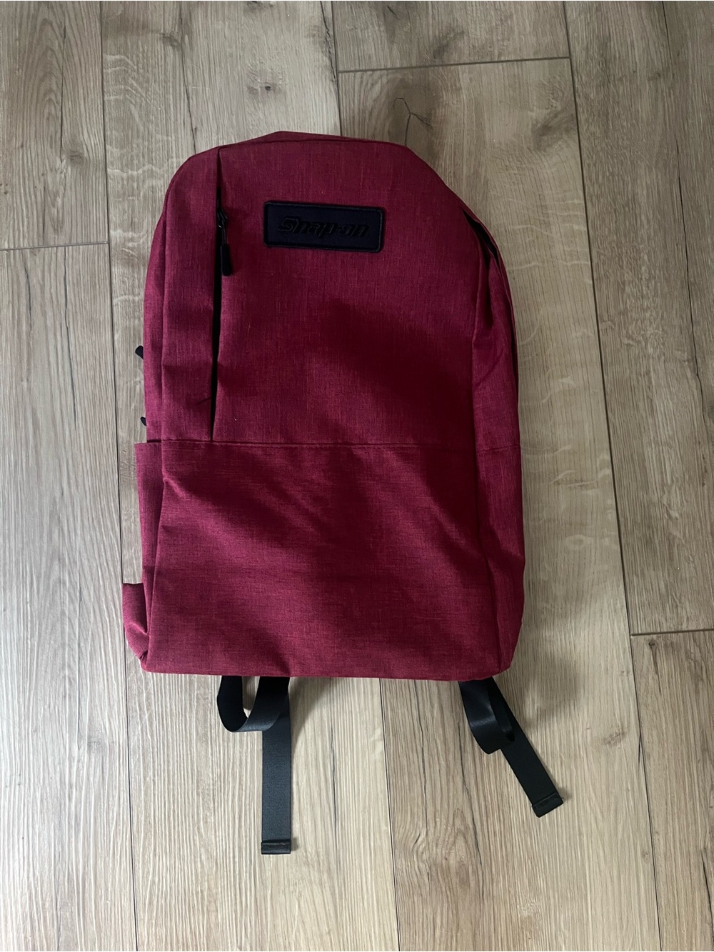 Snap-on Burgundy Everyday Backpack with Black Accents
